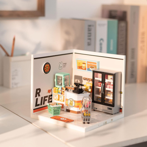 Robotime Kit De Casa De Muñecas En Miniatura Para Niñas, Min