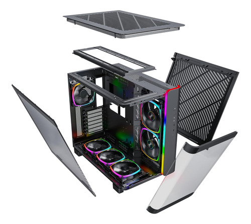 Montech King 95 Pro Dual-cámara Atx Atx Case De Juegos De Pc