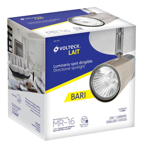 Luminario Bari 1 Spot Voltech Lait 48432