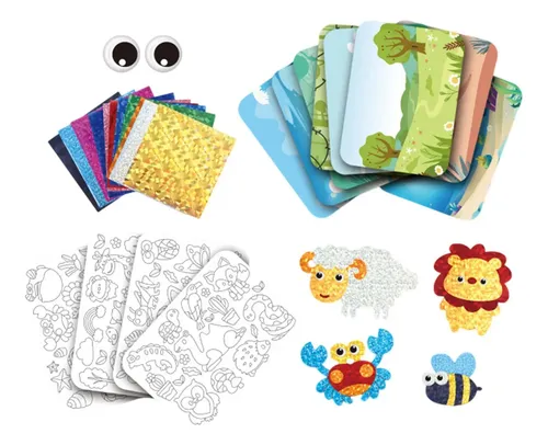 Kit De Manualidades Dinosaurios De Madera Para Pintar Con 50 Figuras, Lápices, Pegatinas Y Tatuajes Para Niños