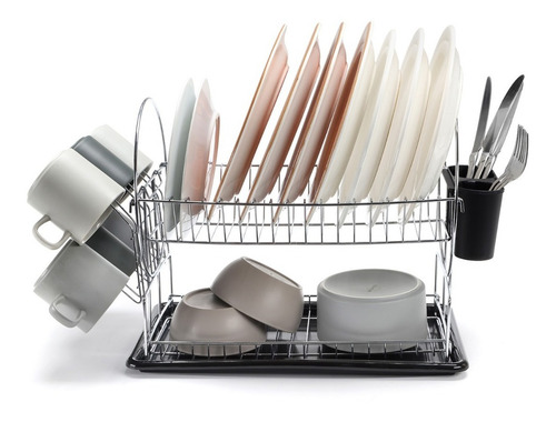 Imagen 4 de 10 de Escurridor De Platos Seca Platos Inoxidable Secador Bandeja