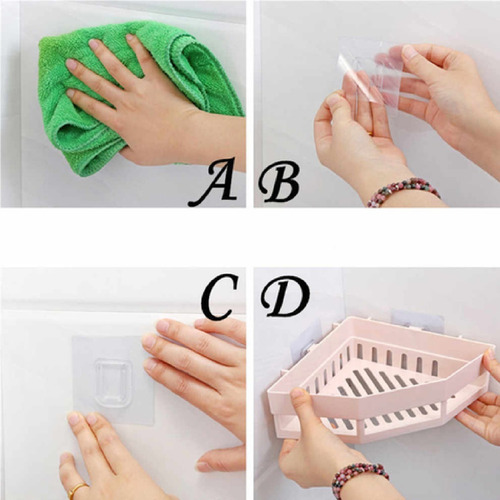 Porta Shampoo E Sabonete Suporte De Canto Parede Banheiro