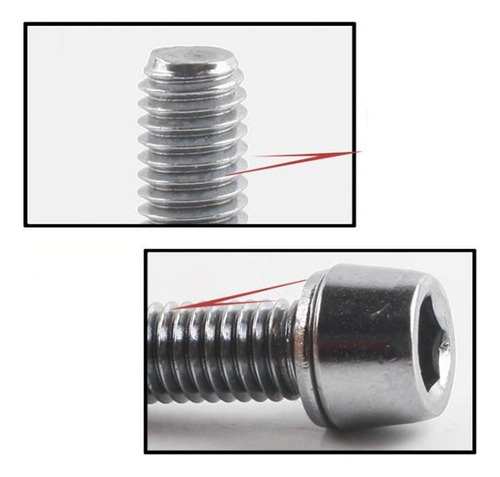 10 Unids/pack Bicicleta Pernos M5 M6 X 20mm M6 Argén M6