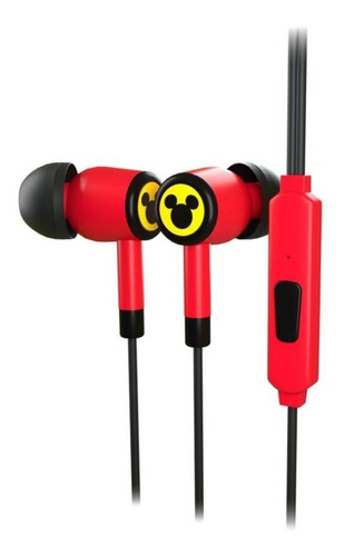 Auriculares In Ear Niños Xtech Con Microfono Mickey Pcreg Color Negro Color de la luz Rojo