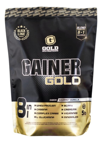  Gainer Gold, Ganador De Masa Muscular 5lb - Gold Nutrition