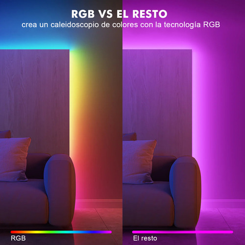 Hifiluz Tiras De Neón Flex Rgb 13m 127v Ip68 Impermeable App Control Luces Led Luz Para Cuarto Tv Bar Habitación Gaming Fiesta Sincronización De Música Diy