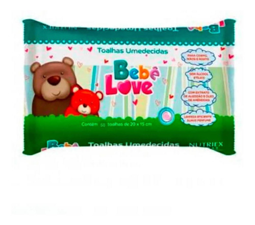 Nutriex Bebê Love Toalhas Umedecidas C/50