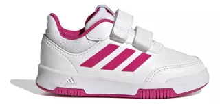 Tenis Tensaur Sport 2.0 adidas Doble Velcro Blanco Rosa Niña