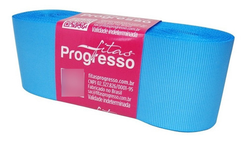 2 Peças Fita De Gorgurão Progresso 38mm C/10 Metros - Cores Cor 1390 Azul Médio