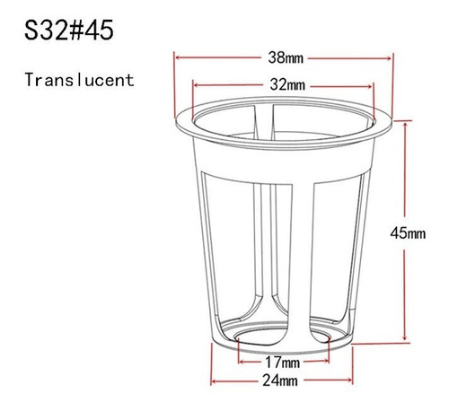 Canastillo Plastico Cultivo Hidropónico 100 Unidades 32mm