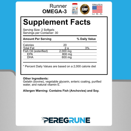 Peregrune Multivitaminas Runner Con Omega 3 Y Antioxidantes