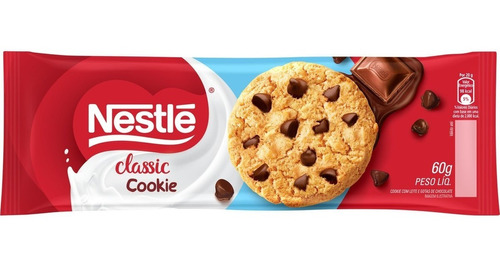 Imagem 1 de 1 de Cookie Baunilha Com Chocolate Nestlé Classic Pacote 60g