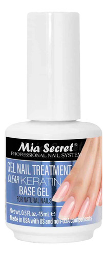 Esmalte Keratina Base Y Top Gel Clear 15ml Mia Secret