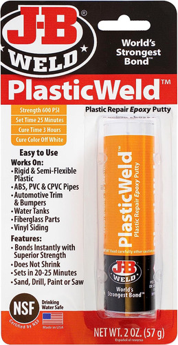 Jb Weld 8237 Plasticweld Masilla Epoxi Reparación De P...