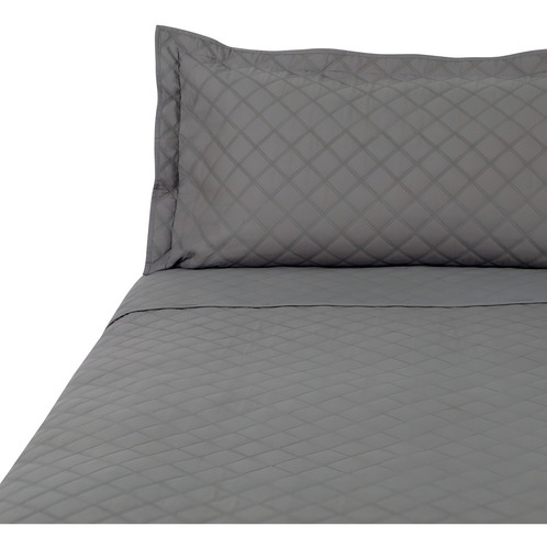 Edredón Polycotton Con Fundas Tamaño King En Color Gris Cic