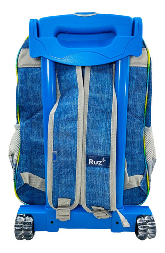 Kit Mochila Lonchera Lapicera Ruz Mandalorian Baby Yoda Azul Azul