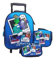 Comprar Pack Maleta Ruedas Among Us Azul +lonchera + Cartuchera
