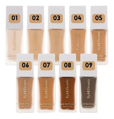 Imagem 2 de 8 de Base Natane Rosa Pele Blindada Kohll Beauty - Kit Com 4