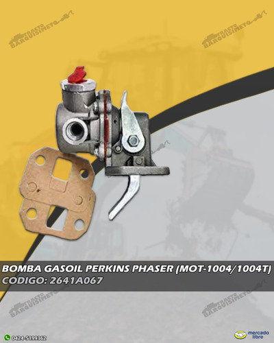 Bomba Gasoil Perkins Phaser (mot-1004 1004t) Codigo 2641a067