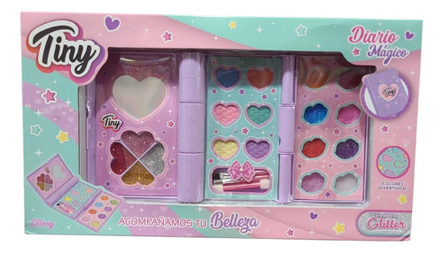 Kit De Maquillaje Infantil Sebigus Tiny Diario Glitter