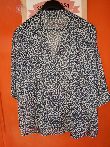 Blusa Brandel 44 Verde Y Negro Manga 3/4 (Usado)