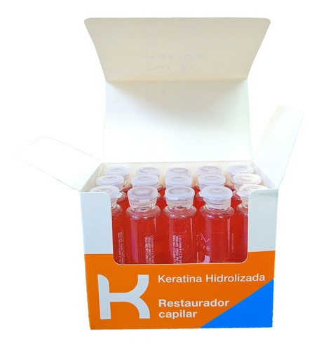 15 Ampollas Keratina Hidrolizada Nov 15ml Nutrición 3 Cajas
