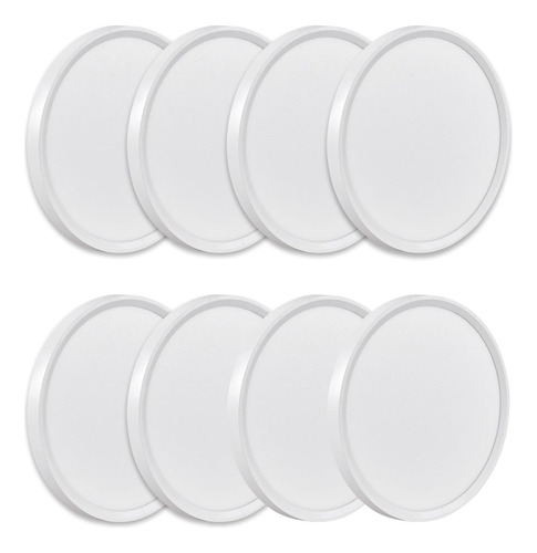 Panel Led De Sobreponer Redondo 18w Luz Blanca Pack X 8 Unid