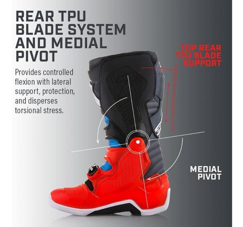 Botas Alpinestars Tech 7 Moto Cross Enduro Bla Solomototeam
