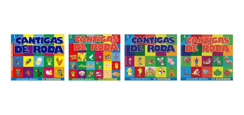 Coleção Cantigas De Roda 4 Cds 100 Músicas Educação Infantil