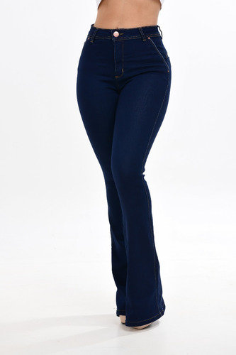 Lindo Conjunto Calça Flare Mais Jaqueta Jeans Moda Feminina