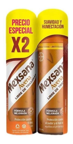 Imagen 1 de 2 de Mexsana Spray Avena Duopack X 260