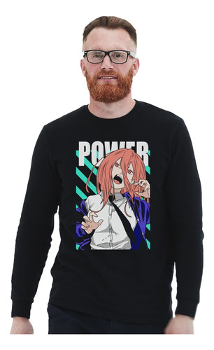 Polera Ml Chainsaw Man Makima Power Anime Impresión Directa