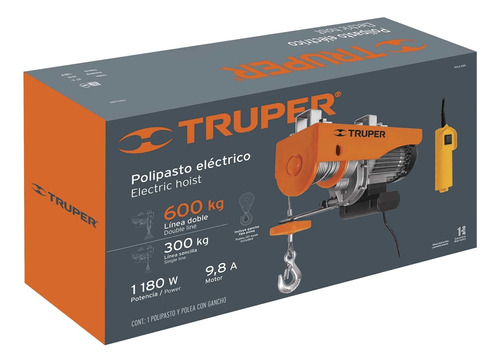 Diferencial Eléctrico Polipasto 600kg Truper