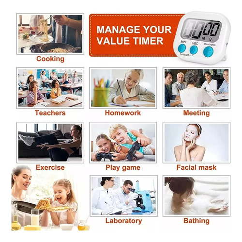 4 Temporizador Cocina Digital Huevo Timer Cronómetro Alarma