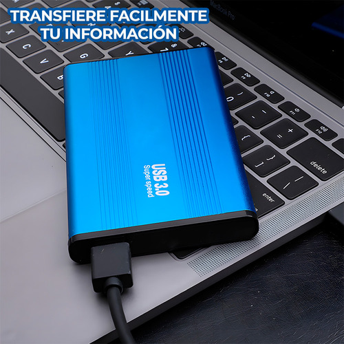 Gabinete Usb 3.0 Para Disco Duro Sata 2.5 Rápido Y Seguro Color Azul Ele-Gate