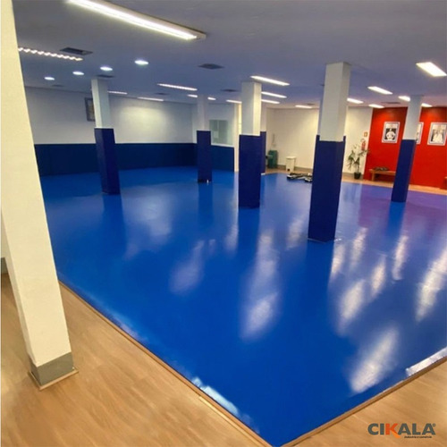 Lona Tatame Ck750 Micras Bicolor Vermelha Octógono 17x7m