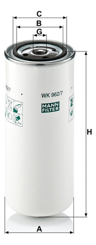 Filtro Comb Mann-filter Wk962/7 Compatível Com 20805349