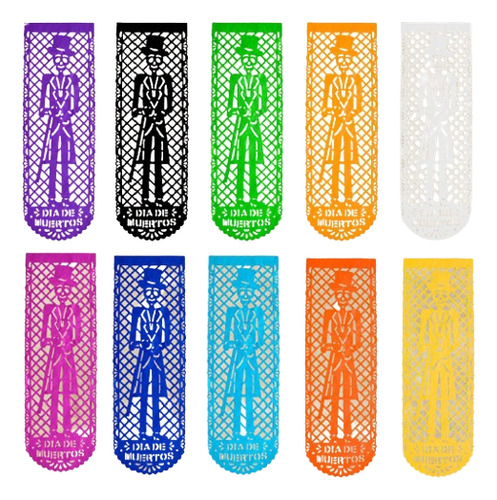 Papel Picado - Ciento Papel Picado Calaveras Colores