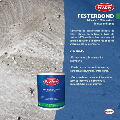 Adhesivo Para Concreto Festerbond 4l