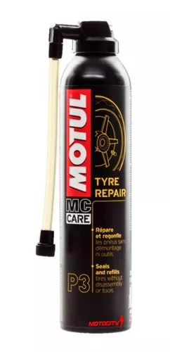 Espray repara pinchazos MOTUL Reifenpilot MC CARE P3 TYRE REPAIR 300ml para  neumáticos de patinetes, quads y motocicletas altamente inflamable