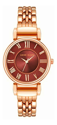 Anne Klein Reloj De Pulsera Para Mujer, Dorado, Borgoña,