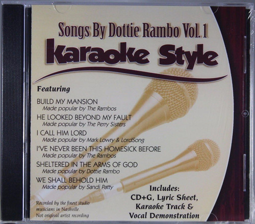 Cd: Daywind Karaoke Style: Canciones De Dottie Rambo, Volume