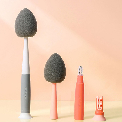 2 Cepillo Para Lavar Tazas, Práctico Y Portátil Para Rosa