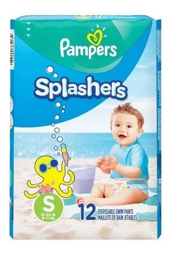 Pañales Para El Agua Pampers Splashers Tamaño S 6 A 11 Kg