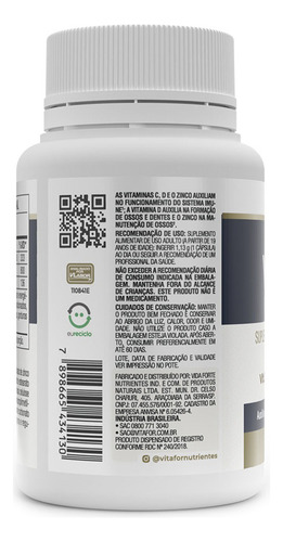 Vita D3 + C + Zinco Vitafor 60 Cápsulas