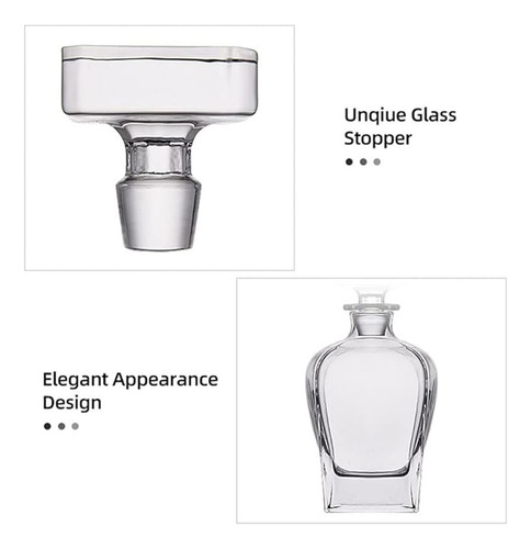 Set Decantador De Whisky + 6 Vasos Labrados De Luxe Modelo 3