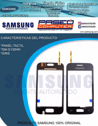 Tactil Sm-g130h Gris Agente Autorizado Samsung