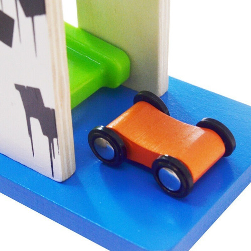 Imagen 6 de 7 de Pista Carrera 4 Autos Rampas Madera Didactico Acool Ac6653 Color Multicolor