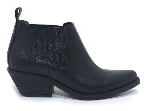 Botas Cuero Mujer Botinetas Tipo Texanas Caña Baja Riot 1622