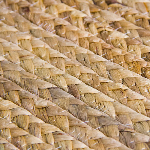 Alfombra Redonda De Rattan Chica Sala De Estar Dormitorio Diseño De La Tela Beige